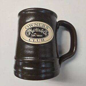 Martin & Co Owners Club Mug Deneen Pottery Brown 2012 Handthrown St. Paul MN USA